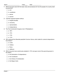 1 Which document sets forth the basic rules and procedures for how