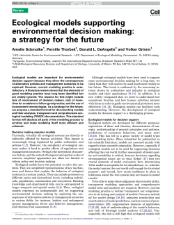 Ecological models supporting environmental decision making: a