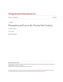Preemption and Law in the Twenty-First Century