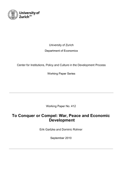 To Conquer or Compel: War, Peace and