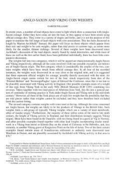 anglo-saxon and viking coin weights