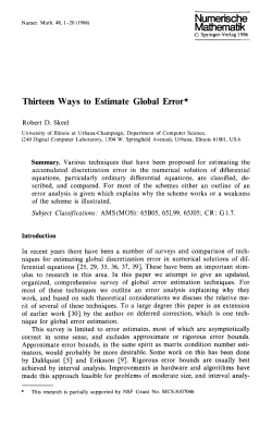 Thirteen ways to estimate global error