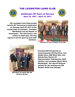 THE LEXINGTON LIONS CLUB