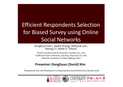 Efficient Respondents Selection for Biased Survey using Online