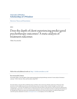 A meta-analysis of treatment outcomes