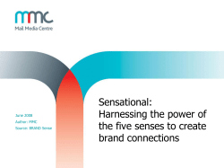 Harnessing the power of the five senses to create