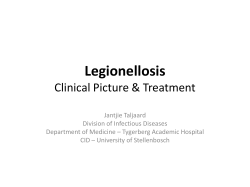 Legionellosis Clinical Picture