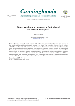 Temperate-climate myxomycetes in Australia and the Southern