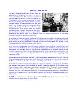 MOUSE-HOLING IN ORTONA The WW II Allied campaign in Italy is
