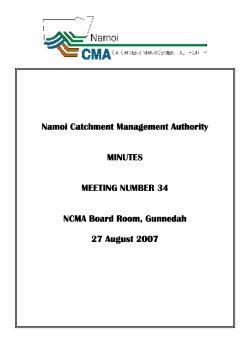 Namoi CMA Minutes - Meeting Number 34