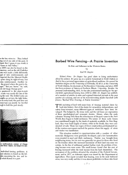 Barbed Wire Fencing---A Prairie Invention