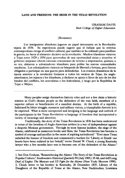 Land and Freedom. The Irish in the Texas Revolution