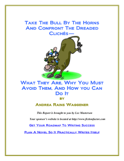 Cliches Report - Fiction Factor