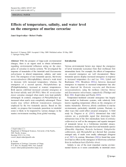 Effects of temperature, salinity, and water level on the emergence of