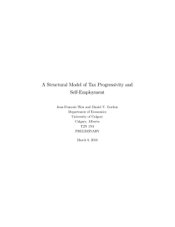 A Structural Model of Tax Progressivity and Self%Employment