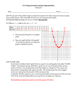 4.1.1 Finding Connections between Representations Homework