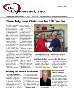 January 2009 Newsletter