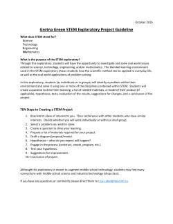 Gretna Green STEM Exploratory Project Guideline