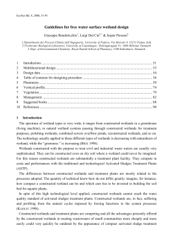 Guidelines for free water surface wetland design