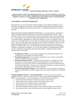 Electronic Funds Transfer