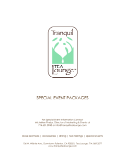 Package 1 - Tranquil Tea Lounge