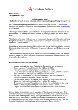 Press Release: Asia Through a Lens