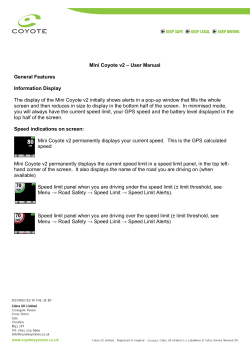 Mini Coyote v2 &ndash; User Manual General Features Information Display