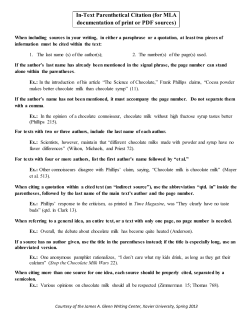 In-Text Citation - Xavier University