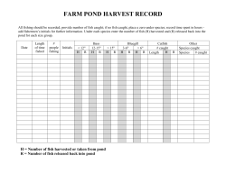 FARM POND HARVEST RECORD