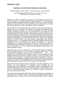 Synthesis of solid alkaline lanthanide carbonates