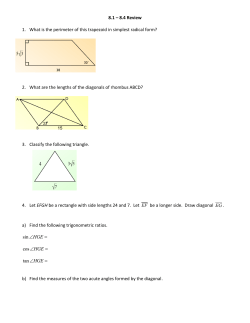 8.1 &ndash; 8.4 Review 1. What is the perimeter of this trapezoid in