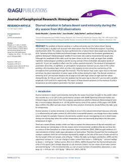 Diurnal variation in Sahara desert sand emissivity during the dry