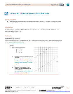 Lesson 26: Characterization of Parallel Lines