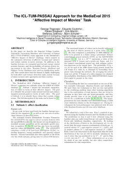 The ICL-TUM-PASSAU Approach for the MediaEval 2015