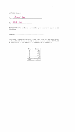MAP 2302 Exam #2