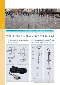 Water-Level Sensors 20-3, 20-4 and 2000-3/5