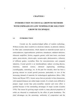 chapter 1 introduction to crystal growth methods