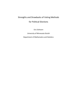 Strengths and Drawbacks of Voting Methods for Political Elections