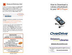 How to a Library eAudiobook to your MP3 Player