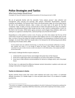 Police Strategies and Tactics - International Association of Crime