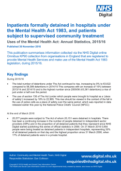 Inpatients Formally Detained in Hospitals Under the Mental
