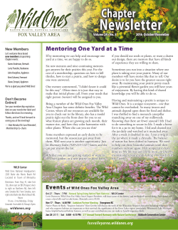 Newsletter - Wild Ones Fox Valley