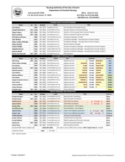 Assisted Housing Phone List 03-20-2017
