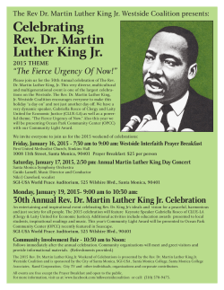 Celebrating Rev. Dr. Martin Luther King Jr.