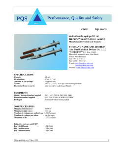 Auto-disable syringe 0.1 ml MEDECO&reg; INJECT AD 0.1 ml BCG