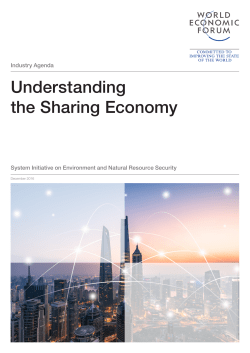 Understanding the Sharing Economy - WEF