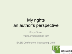 My rights an author`s perspective