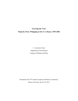 Growing the Vote: Majority Party Whipping in the U.S. House, 1955