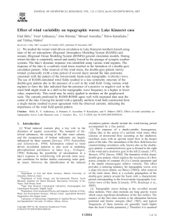 Effect of wind variability on topographic waves: Lake Kinneret case