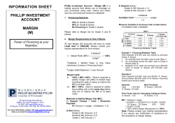 INFORMATION SHEET Phillip Investment Margin